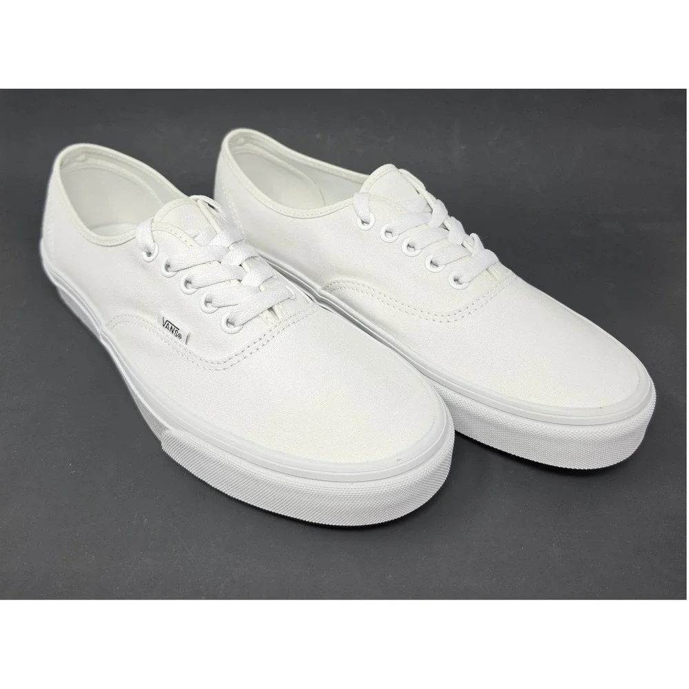 Vans Authentic True White Canvas Low Sneakers Men's 9.5/Women's 11 VN000EE3W00